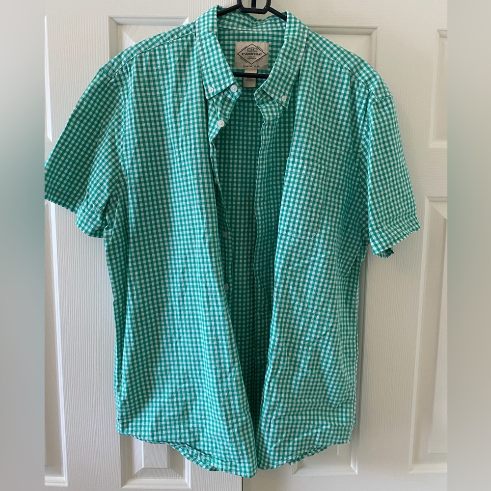 Green Checkered Men's Shirt